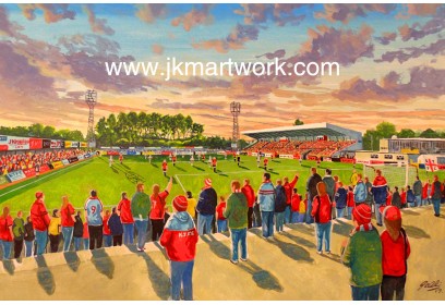Rockingham Road Stadium Fine Art Print - Kettering Town FC